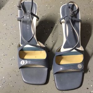 Mod strapped Nine West heels